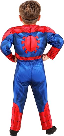 Photo 1 of Spider-man kids' ccostume with mask, no gloves Marvel Spider-Man Toddler Costume - Officially Licensed Superhero Suit for Kids