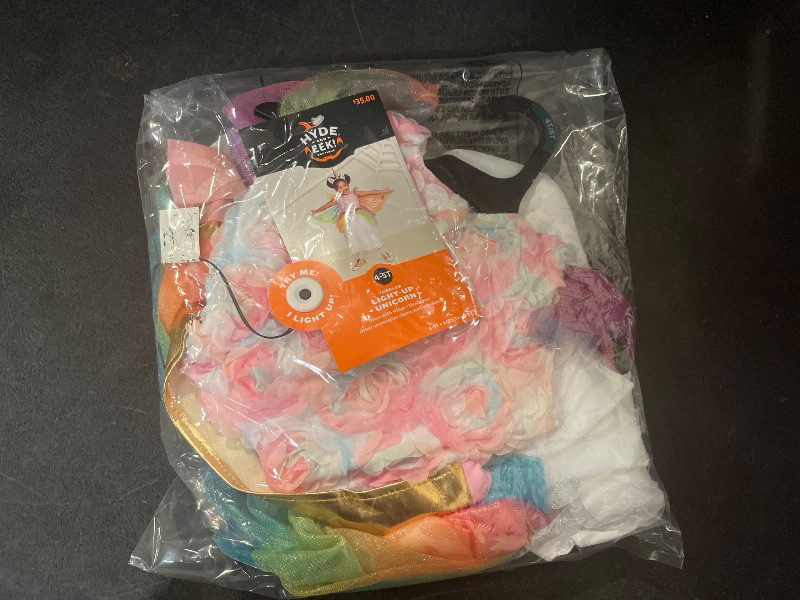 Photo 1 of (4-5T) hyde and eek light up unicorn toddler 4-t-5t