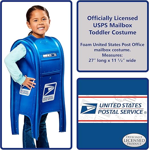 Photo 1 of (4T) Rubies Child's United States Postal Service Post Box Costume, As Shown, 4T