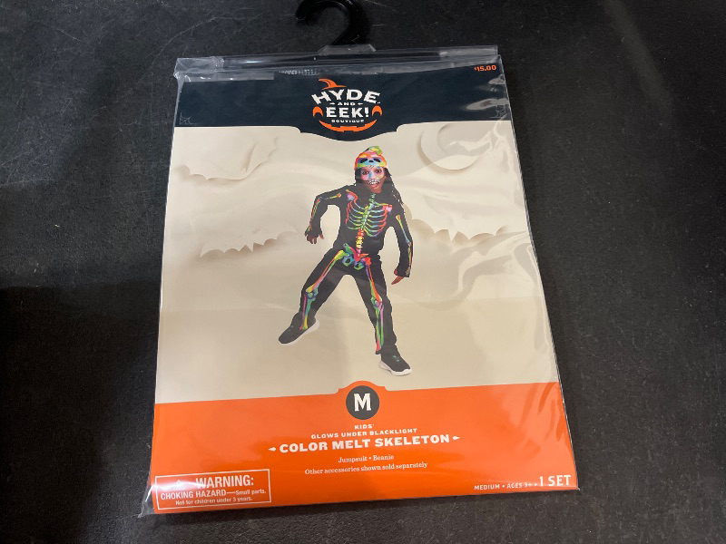 Photo 1 of M Hyde and eek  Kids Halloween Skeleton Costumes Toddler Luminous Scary Skull Bones Jumpsuit Glow in the Dark Outfit