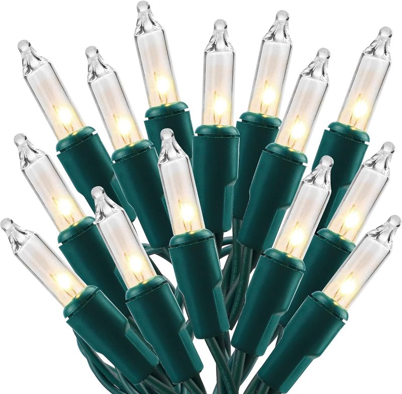 Photo 1 of Christmas Lights, 150 Count 29 FT Christmas Mini String Lights, Green Wire Fairy Light, 120V UL Certified Connectable Xmas Tree Light for Patio, Holiday, Party, Outdoor Indoor Decoration, Warm White