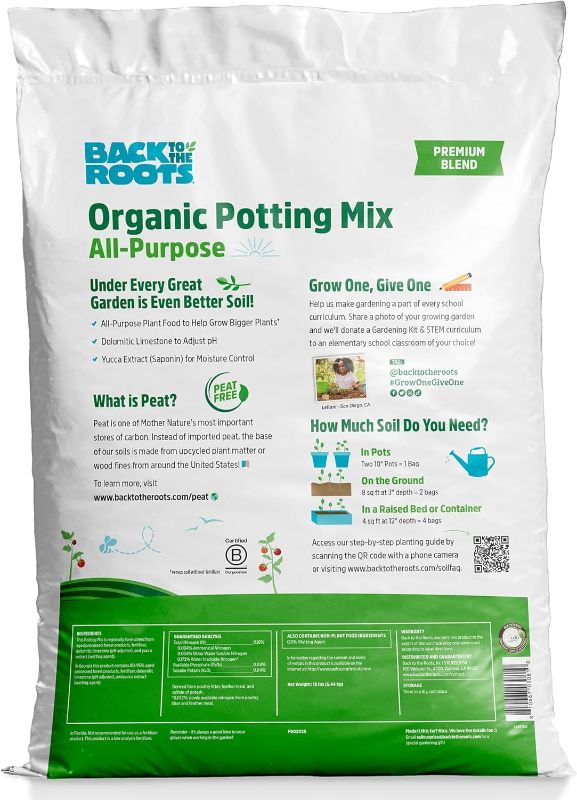 Photo 1 of Back to the Roots 25.7qt (1 Cubic ft) Organic Premium Mulch