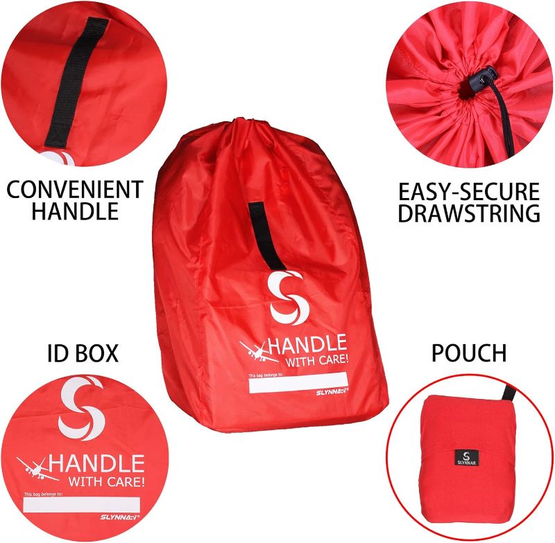 Photo 1 of Car Seat Travel Bag for Airplane - Fits Convertible Car Seats, Infant carriers & Booster Seats, Black Upgrade