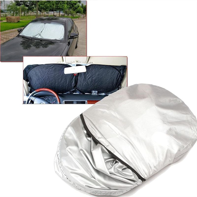 Photo 1 of Windshield Sunshade 190x90cm Car Sunshade Sun Shade Windshield Front Rear Window Film Visor Cover UV Protection Reflector Car-styling Protector Front Windshield Sun Shade