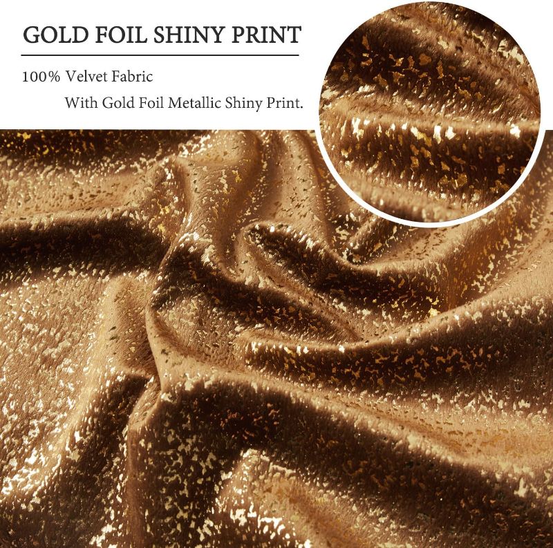 Photo 1 of EUCIOR 2 Pack Brown Velvet Throw Pillows with Gold Foil Print, 16x16 Inch, Modern Luxury, Metallic Glitter Pattern, Perfect for Home Decor, Living Room, Bedroom, Couch, Sofa