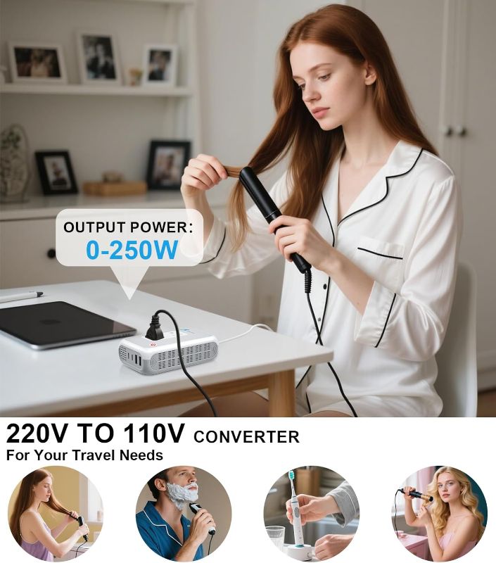 Photo 1 of 220V to 110V Voltage Converter, Mapambo Voltage Converter US to Eu…
