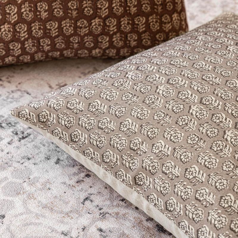 Photo 1 of Foindtower Set of 2 Decorative Vintage Floral Print Throw Pillow Covers Neutral Modern Farmhouse Cushion Covers Boho Home Decor for Sofa Chair Couch Bedroom Living Room Outdoor,18×18 Inch,Tan Taupe