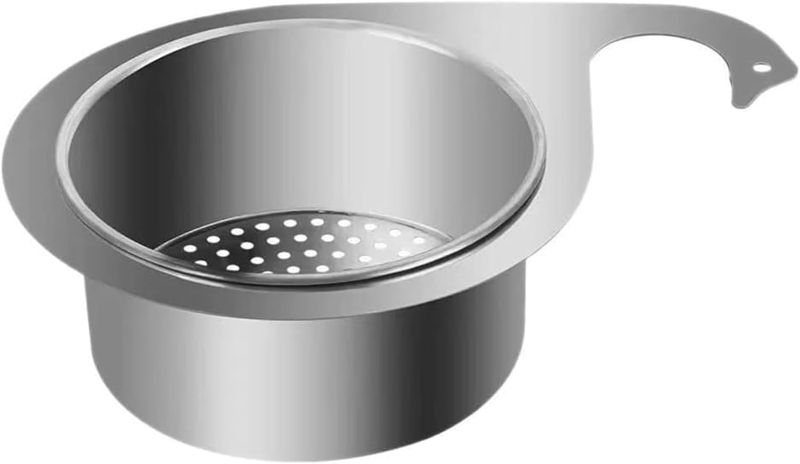 Photo 1 of Stainless Steel Swan Sink Strainer Basket Faucet Hanging Filter Basket Multi-Functional Kitchen Draining Basket for Fruit and Vegetable Quick Drain 2 in 1