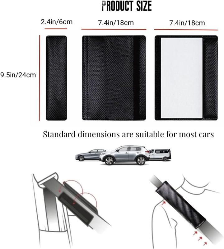 Photo 1 of 2PCS Carbon Fiber Texture seat Belt Covers Compatible with Picanto Proceed Rio K5 Sportage Stinger Soul GT Line seat Belt Shoulder Pads
Brand: JULOPO