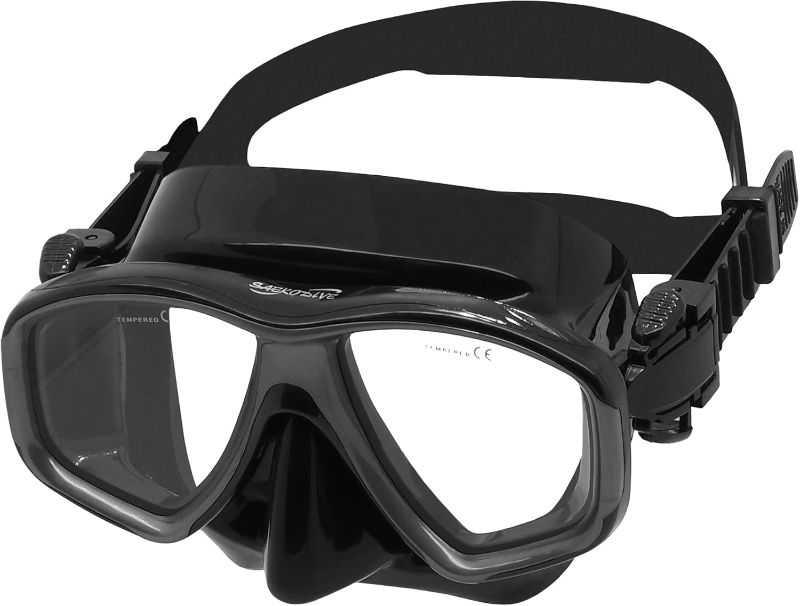Photo 1 of AquaFlex Diving Mask - Anti-Fog Tempered Glass, Panoramic Wide View - Scuba Mask, Dive Mask, Freediving Mask, Spearfishing Mask, Snorkel Mask for Adults