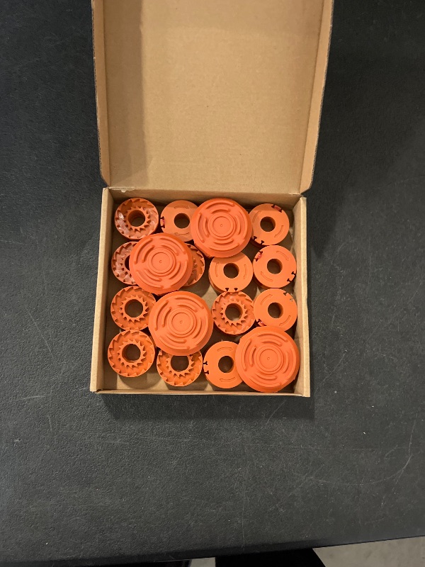 Photo 1 of 20 Pack WA0010 Replacement Spool for Worx Weed Eater String 10ft Grass Trimmer Edger with Cap Cover 0.065in Diameter Trimmer String Refills Parts for Worx WG150-WG180