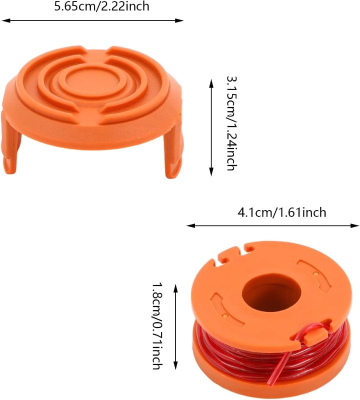 Photo 1 of 20 Pack WA0010 Replacement Spool for Worx Weed Eater String 10ft Grass Trimmer Edger with Cap Cover 0.065in Diameter Trimmer String Refills Parts for Worx WG150-WG180