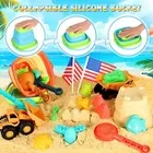 Photo 1 of HUITEM Beach Sand Toys for Kids 29PCS Sandbox Toys with 2 Collapsible Bucket
