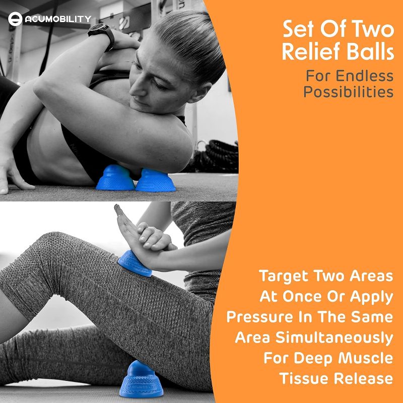 Photo 1 of Acumobility Massage Ball Roller 2 Pack - Trigger Point - Massage Balls Massage Roller Ball - Foot Massage Ball - Physical Therapy Ball (Deep Pressure)