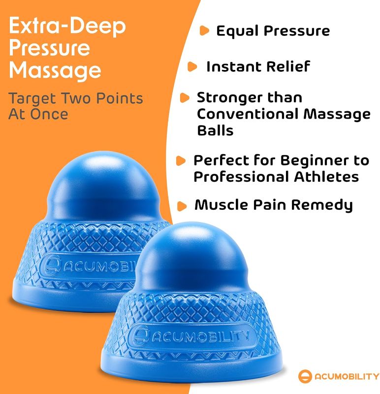 Photo 1 of Acumobility Massage Ball Roller 2 Pack - Trigger Point - Massage Balls Massage Roller Ball - Foot Massage Ball - Physical Therapy Ball (Deep Pressure)