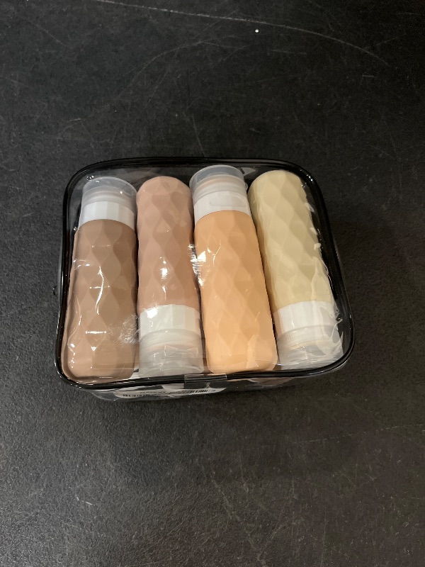 Photo 1 of 16Pack Travel Bottles for Toiletries, TSA Approved Travel Size Toiletries Containers Set, Silicone Leak Proof Refillable Bottles Elastic Sleeves Creams Jars Accessories Kit.