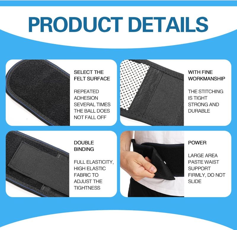 Photo 1 of Back Support Belt,Magnetic Belt,Self-Heating Lower Back Brace,Lightweight Back Support Brace for Lower Back Pain Women & Men
