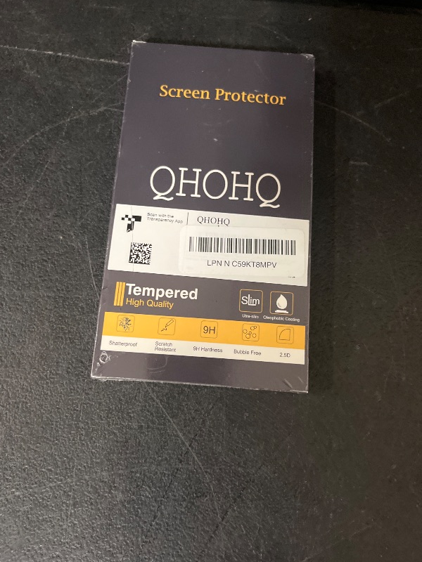 Photo 1 of QHOHQ 3 Pack Screen Protector for iPhone 13 Pro 6.1 Inch with 3 Pack Tempered Glass Camera Lens Protector, Ultra HD, 9H Hardness, Scratch Resistant - Case Friendly [Not fit iPhone 13 Pro Max 6.7"]