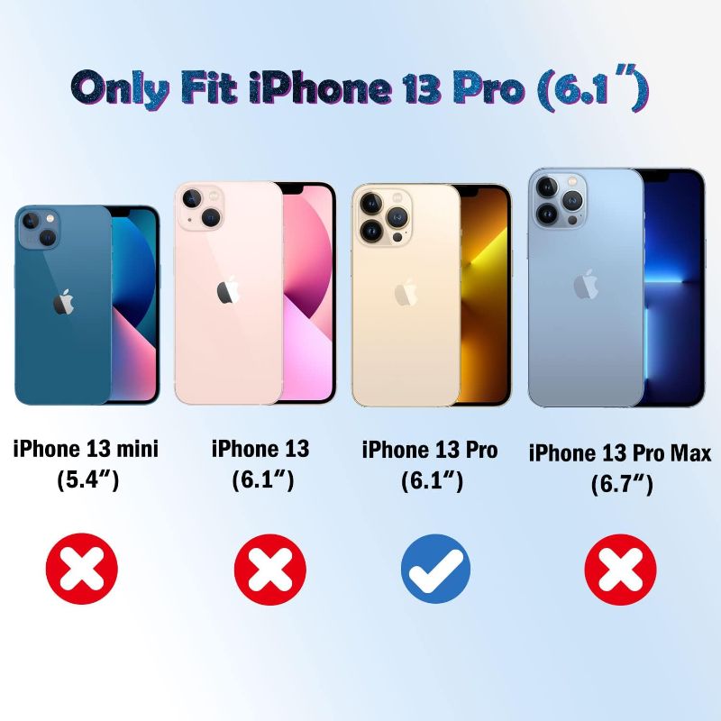 Photo 1 of QHOHQ 3 Pack Screen Protector for iPhone 13 Pro 6.1 Inch with 3 Pack Tempered Glass Camera Lens Protector, Ultra HD, 9H Hardness, Scratch Resistant - Case Friendly [Not fit iPhone 13 Pro Max 6.7"]