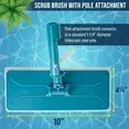 Photo 1 of  U.S. Pool Supply Hand-Held and Pool Pole Attachment Scrub Brushes - Surface Scrub Scouring Sponge Pads - Clean Pool Tile Grout Walls, Vinyl Liners, Spas, Remove Stains, Kitchen Bathroom Tub Shower