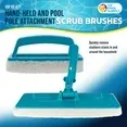 Photo 1 of  U.S. Pool Supply Hand-Held and Pool Pole Attachment Scrub Brushes - Surface Scrub Scouring Sponge Pads - Clean Pool Tile Grout Walls, Vinyl Liners, Spas, Remove Stains, Kitchen Bathroom Tub Shower