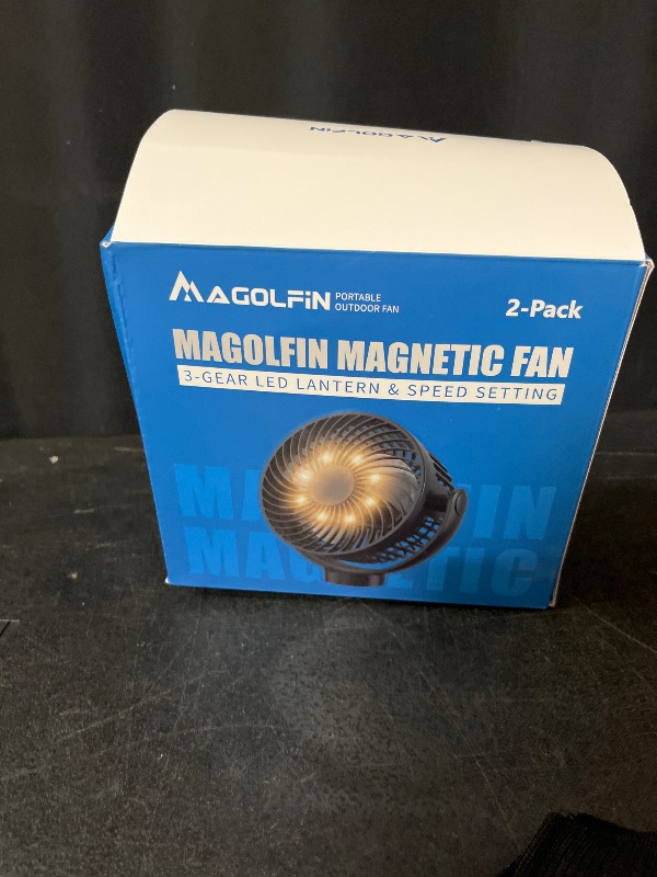 Photo 1 of 2-Pack Magnetic Golf Cart Fan Rechargeable with Carrying Case, 12000mAH Battery Portable Fan with Magnetic Base, Suitable for EZGO Club Car Yamaha, Golf Cart & Cruise Ship Accessories