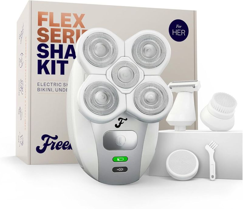Photo 1 of FlexSeries Electric Razor for Women - Silk Smooth Legs, Body Hair, & Pubic Shaver - for Private Area, Sensitive Skin, Bikini Trimmer