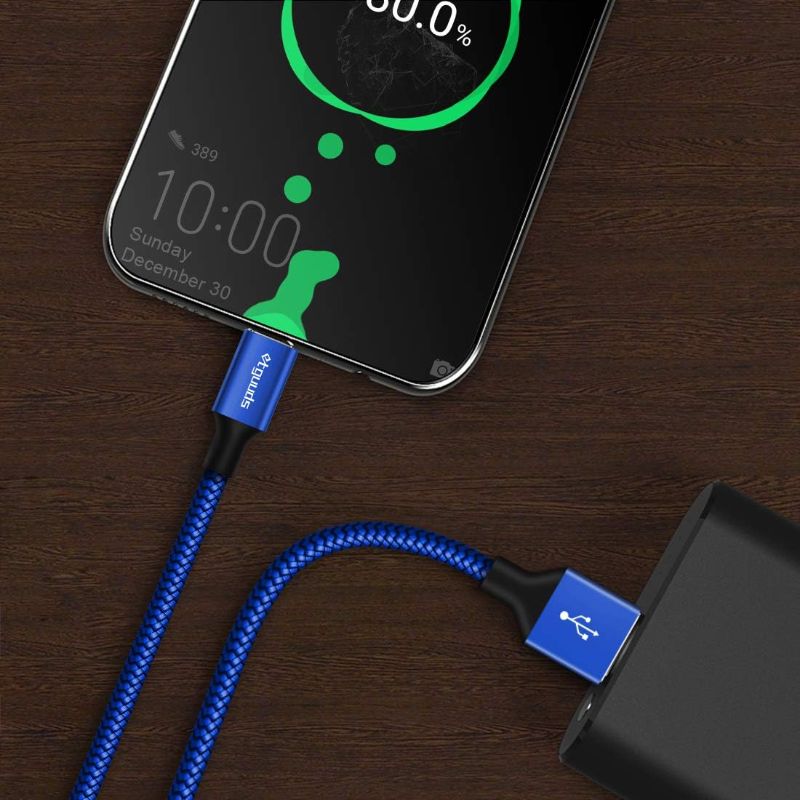 Photo 1 of etguuds USB to USB C Cable 3ft, 2-Pack USB A to Type C Charger Cord Fast Charging for Samsung Galaxy A15 A25 A35 A55 A54, S24 S23 S22 S21 S20 S10 S10E, Note 20 10, Moto G, for iPhone 16 15, Blue