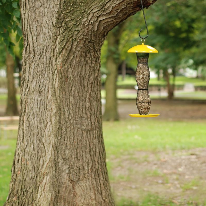 Photo 1 of Perky-Pet YB5F00340 Yellow & Black Finch Tube Wild Bird Feeder
