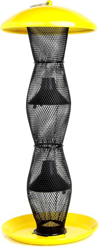 Photo 1 of Perky-Pet YB5F00340 Yellow & Black Finch Tube Wild Bird Feeder
