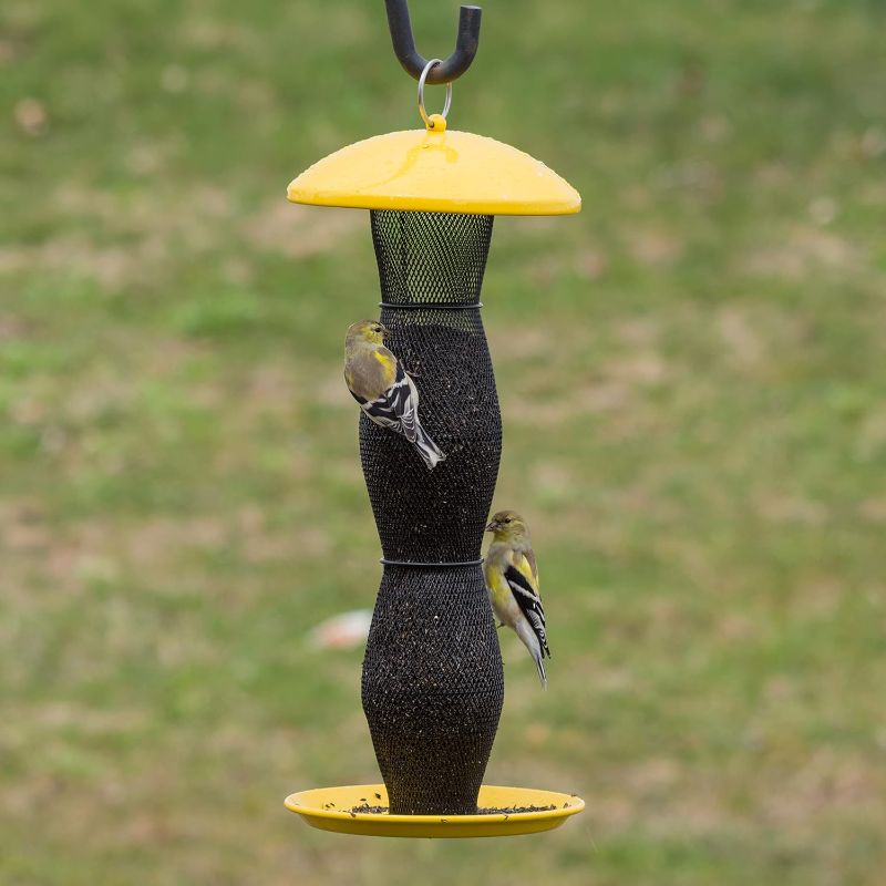 Photo 1 of Perky-Pet YB5F00340 Yellow & Black Finch Tube Wild Bird Feeder
