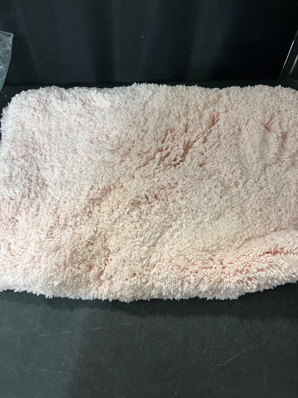Photo 1 of Sheepping Bathroom Rugs Microfiber Plush Bath Mat Machine Washable, Non Slip Rubber and Absorbency Bath Rugs for Bathroom Floor, Door and Sink, Rectangular Floor Mat,Light Pink,32"x 20"