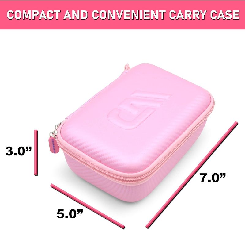 Photo 1 of CASEMATIX Pink Travel Case Compatible with Blinger Deluxe Glam Collection, Refill Gems, Bedazzler Kit with Rhinestones, Hair Gems or Nail Jewels - Includes Case Only, Does not Include Device
