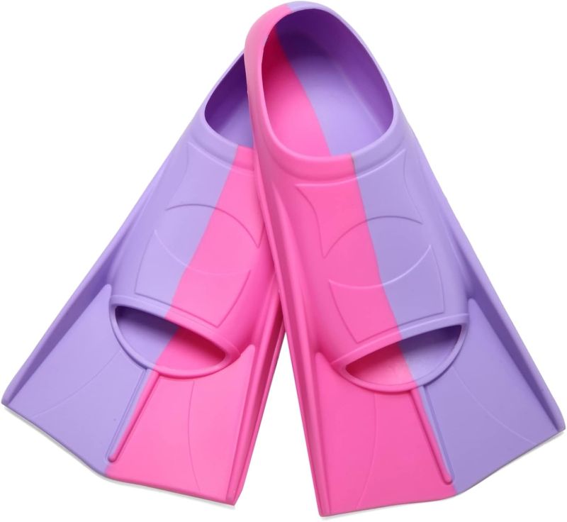 Photo 1 of Kids Swim Fins,Short Kids Fins Youth Swimming Flippers for Lap Swimming Training for Children Girls Boys Beginners