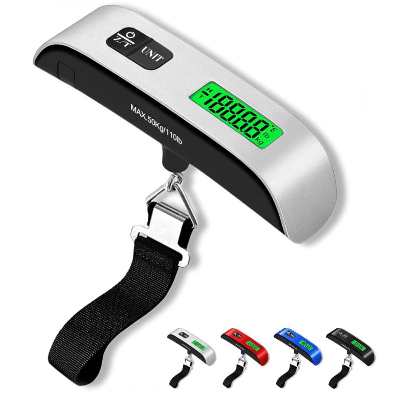Photo 1 of Luggage Scale, 110lb Luggage Weight Scale with 4 Unit Switching Functions&LED Display, Luggage Scale Travel Digital for Weighing Luggage, Backpacks, Packages and Markets