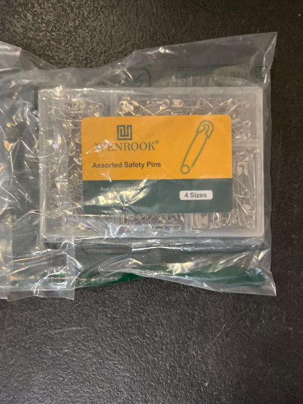 Photo 1 of 300 Pack Safety Pins Assorted, 4 Different Sizes, Strong Nickel Plated Steel, Safety Pins for Clothes, Crafts, Pinning and More