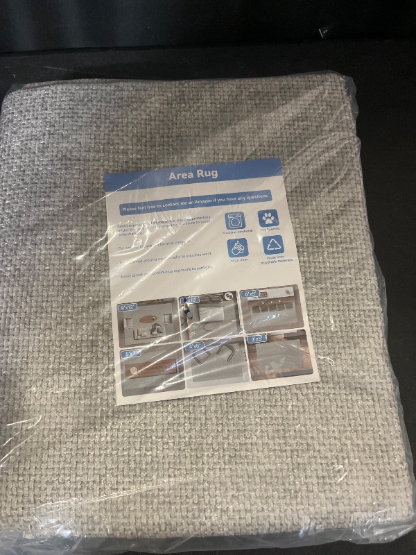 Photo 1 of Area Mats Rugs 42X66X0.12 Inch House Non Slip Stain Resistant Waterproof Easy Cleaning Rolled Packed