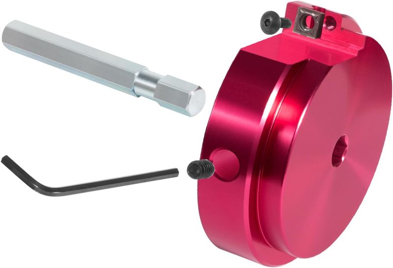 Photo 1 of 3-Inch Head Plastic Pipe Fitting Reamer PPR300 with 3/8-Inch Hex Shaft, PVC Fitting Saver for PVC, SCH40, ABS, CPVC Water Lines, Drain Lines, Vent Lines, Fit into Standard 1/2"" Drills, Pink