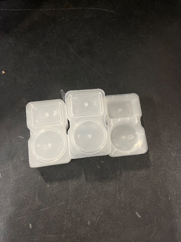 Photo 1 of 20 Sets Snack Containers, Snack Pack Containers with Lid, Double Compartment Condiment Container, Plastic Container for Sauce Salad Snacks Travel Take-out Food