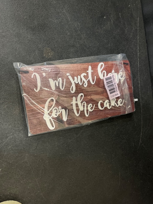 Photo 1 of New Sign I'm just here for The Cake-Wedding Sign-Ring Bearer-Ring Bearer Sign-Wood Sign-Wedding Ceremony-Flower Girl Sign-Rustic-Country Wedding