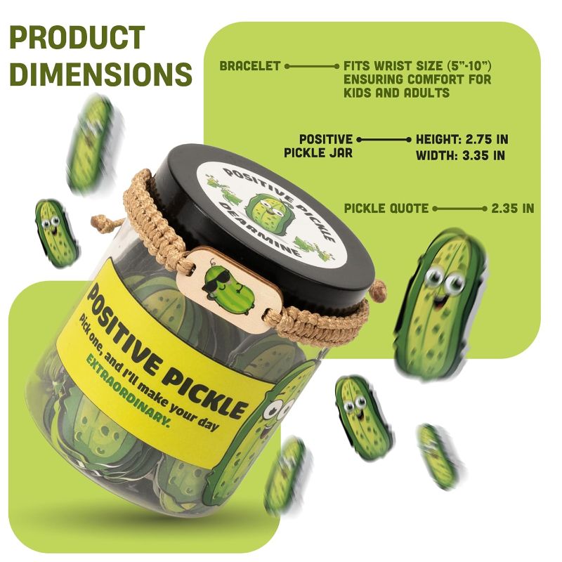 Photo 1 of 60 Positive Pickle Cards Jar, Affirmation Cards For Women, Teens, Emotional Support, Back To School Gifts For Teachers, Birthday Gifts For Women, White Elephant Gifts, Teen Girl Gifts Trendy Stuff
Visit the DEARMINE Store