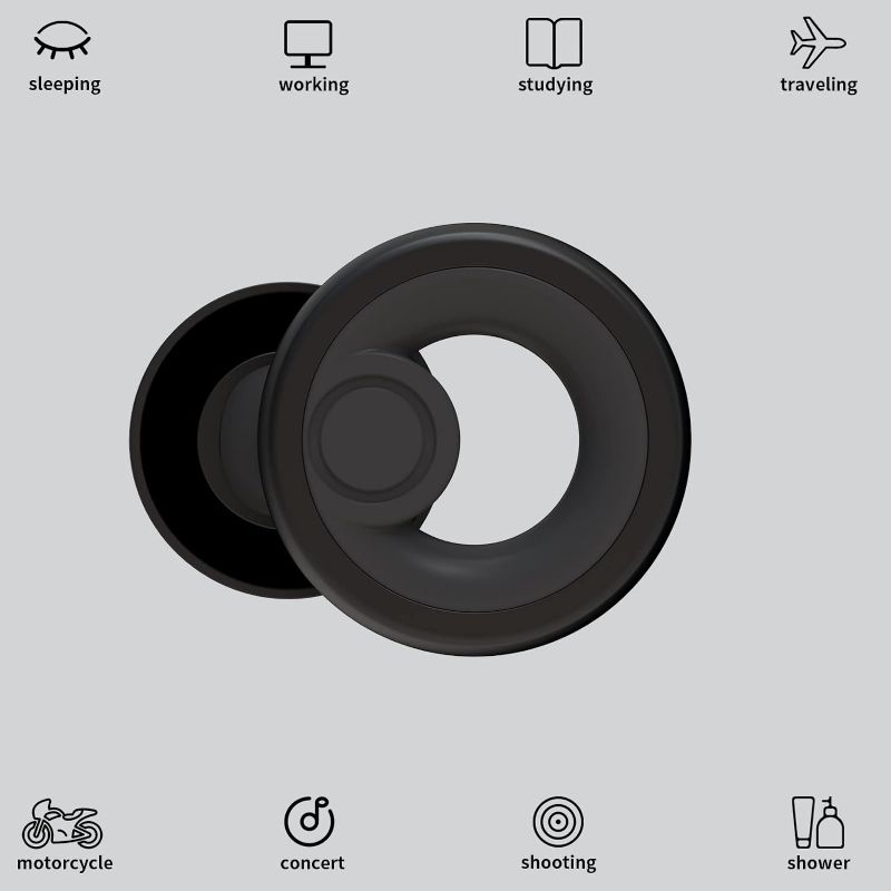 Photo 1 of Ear Plugs for Noise Cancelling Ear Protection EarPlugs for Sleep,Concerts,Work,Study,8 Size Eartips with Small Box,Perfect -30dB Silicone Earplugs for Noise Reduction