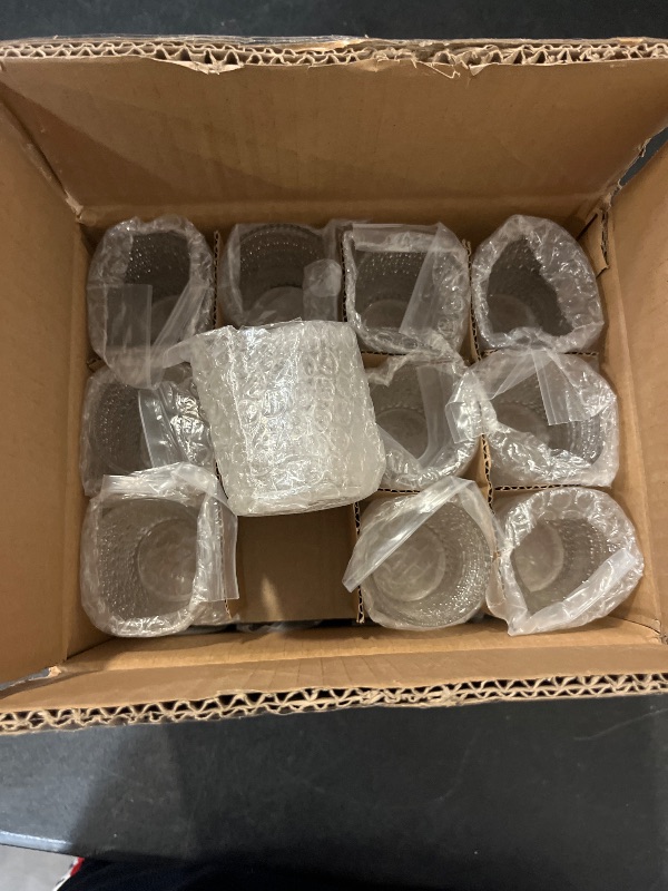 Photo 1 of 12 Pack Clear Votive Candle Holders Tea Light Candle Holders Bulk Tealight Glass Candle Holder for Table Weddings Party