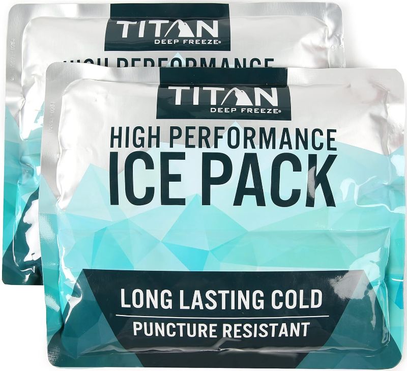 Photo 1 of Arctic Zone Titan Deep Freeze Ice Pack- (2 Pack) 600 Gram High Performance Ice Pack - Long-Lasting, Puncture-Resistant Cold Pack Filled with Non-Toxic Gel…
