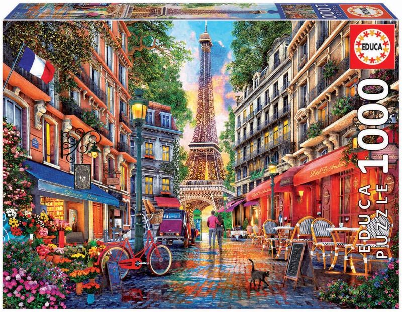 Photo 1 of Educa - Paris, Dominic Davison - 1000 Piece Jigsaw Puzzle - Puzzle Glue Included - Completed Image Measures 26.8" x 18.9" - Ages 14+ (19019)
