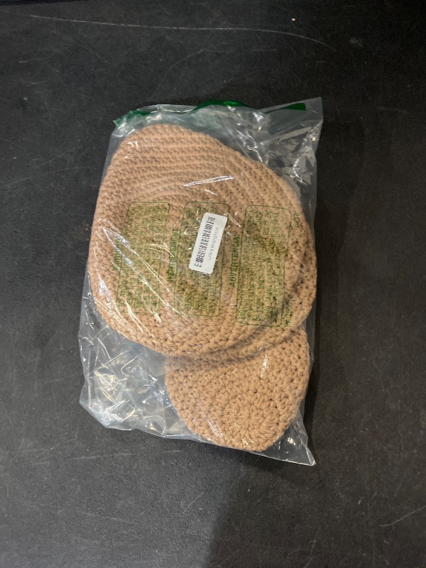 Photo 1 of 3 Pieces Hanging Wall Baskets Vegetable Fruit Baskets Cotton Rope Bohemian Kntited Pot Holder for Living Room Kitchen, Brow