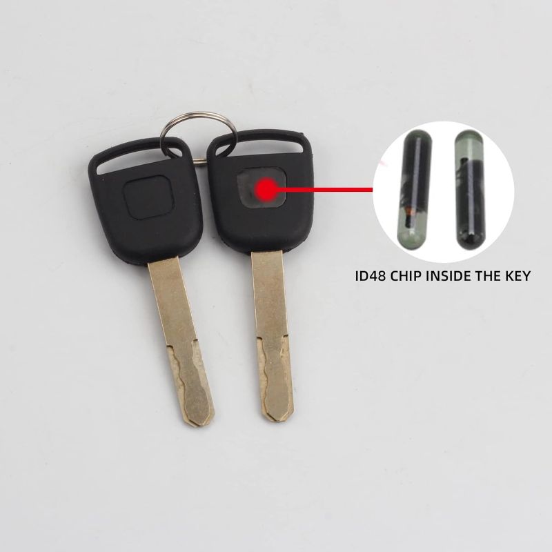 Photo 1 of Dasbecan Ignition Switch Lock Cylinder Assembly Compatible with Honda Accord CRV Odyssey FIT 2003-2008 06350-SAA-G30 35100-SDA-A71 (with Chip ID48 Keys)