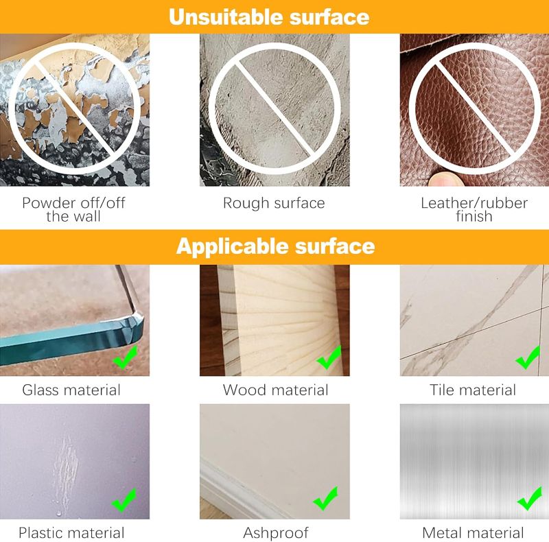 Photo 1 of CoguZed 4 Pack Shower Caddy Adhesive Replacement, No Drilling Required, Transparent Adhesive for Shower Shelf & Caddy, Bathroom and Kitchen Soap Holder Storage