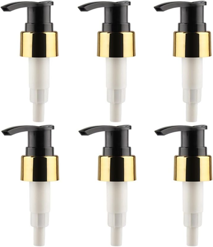 Photo 1 of 6PCS Black Plastic 24/410 Soap Dispenser Pump Replacement Lotion Bottle Pump Head Tops Shampoo Dispenser Dish Soap Container Pump Nozzel Replacements