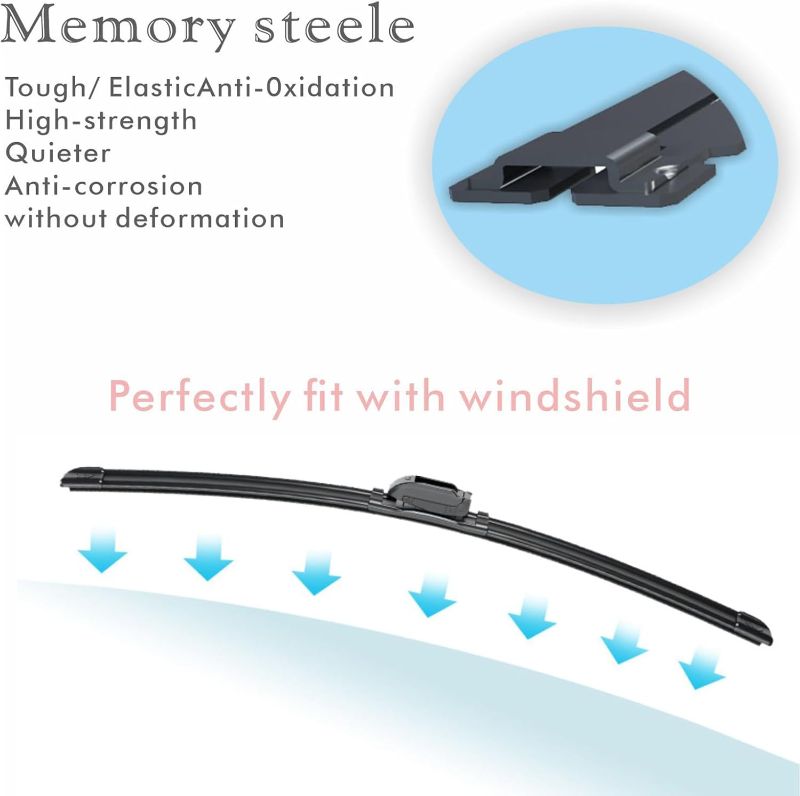 Photo 1 of Windshield Wipers Blades 26" And 16" (pack Of 2), Automotive Replacement for Toyota Corolla Cross 2022-2023 J-Hook,All-seasons Windshield Wiper Blades For My Car